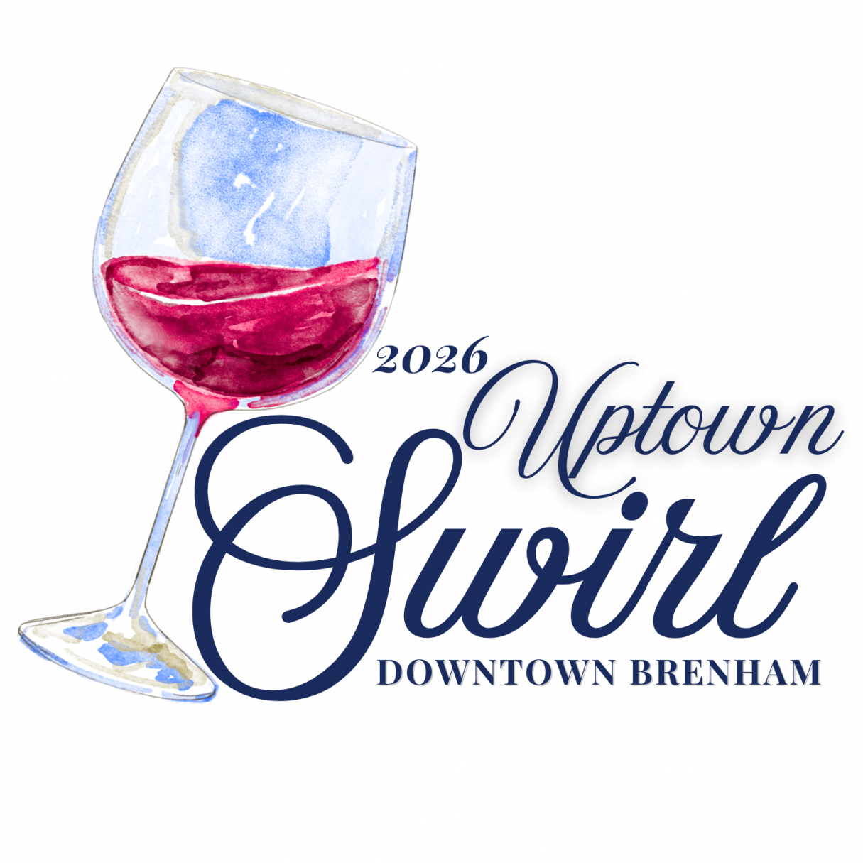 Swirl red wine glass logo Red wine glass
